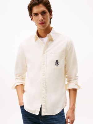Regular Fit Brushed Oxford Shirt, Ivory Petal