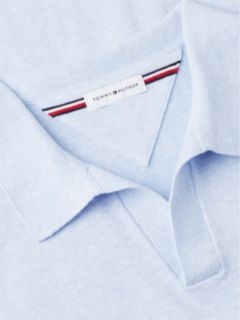 Classic Short-Sleeve Sweater Polo — Sky Blue 6