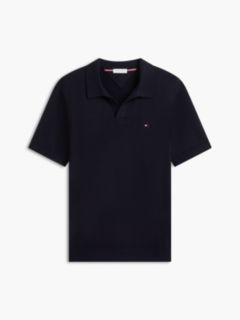 Classic Short-Sleeve Sweater Polo — Navy Blue 5