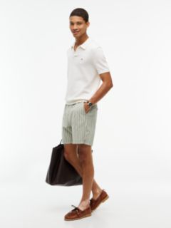 Classic Short-Sleeve Sweater Polo — Ivory Petal 2