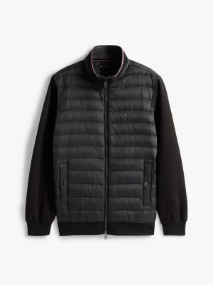 Мужские толстовки Tommy Hilfiger Mixed Media Zip Sweatshirt Puffer, цвет: Чёрный — фото 8