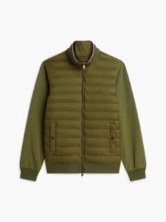 Mixed Media Zip Sweatshirt Puffer — Huntsman Green 6