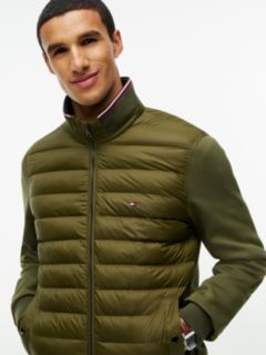 Mixed Media Zip Sweatshirt Puffer — Huntsman Green 3