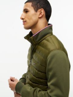 Mixed Media Zip Sweatshirt Puffer — Huntsman Green 4