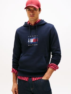 1985 Flag Graphic Hoodie, Navy