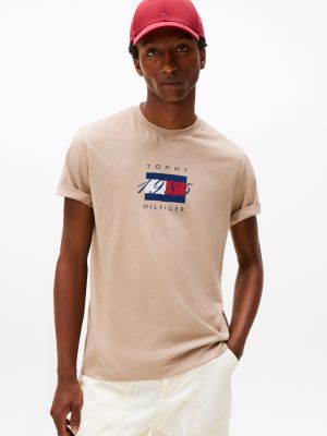 Short-Sleeve 1985 Flag Graphic T-Shirt, Coastal Taupe