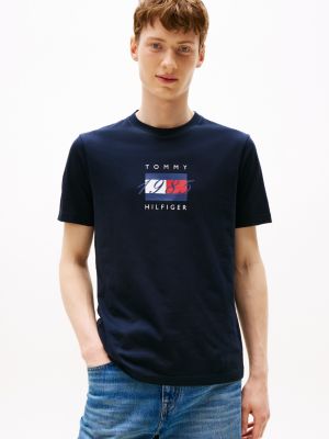 Short-Sleeve 1985 Flag Graphic T-Shirt, Navy