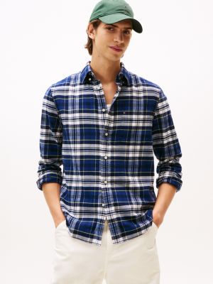Regular Fit Check Flannel Shirt, Preppy Navy Check