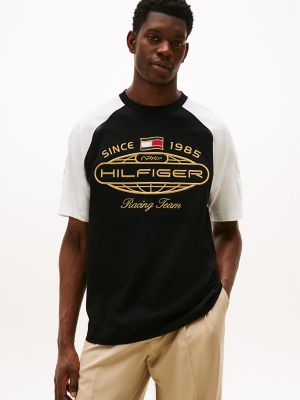 APXGP Collection Raglan-Sleeve T-Shirt, Black/Ecru