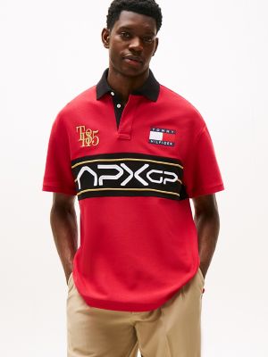 APXGP Collection Graphic Logo Polo, Primary Red/Black