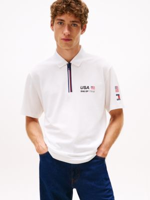 Tommy x US SailGP Team Tech Polo, Ecru