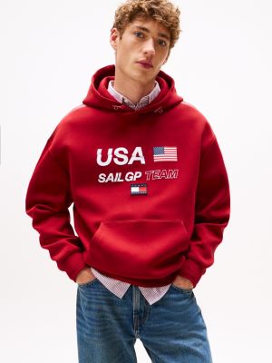 Tommy x US SailGP Team Hoodie, Magma Red