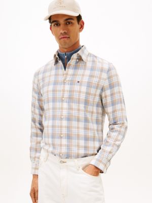 Regular Fit Check Soft Touch Shirt, Ivory Petal Check