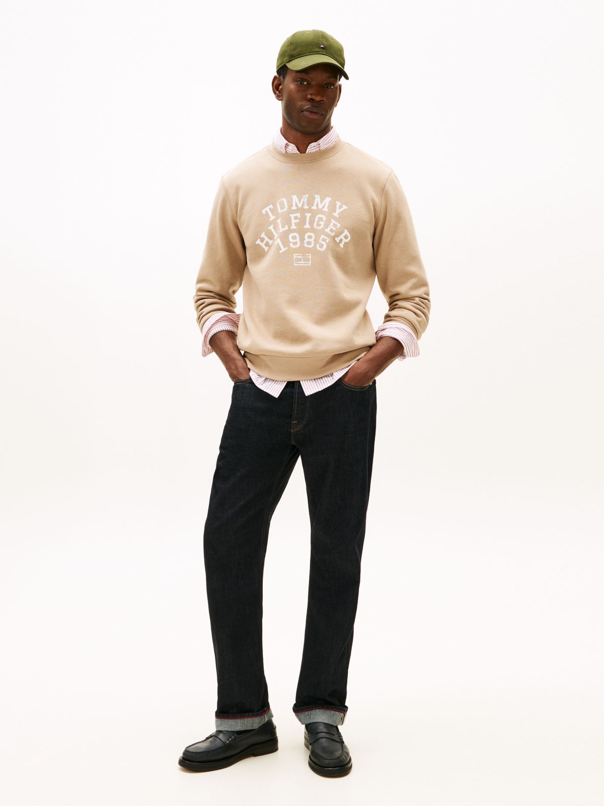 Arch Logo Flex Fleece Sweatshirt — Coastal Taupe