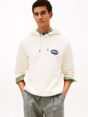 Retro Service Station Graphic Hoodie, Ivory Petal