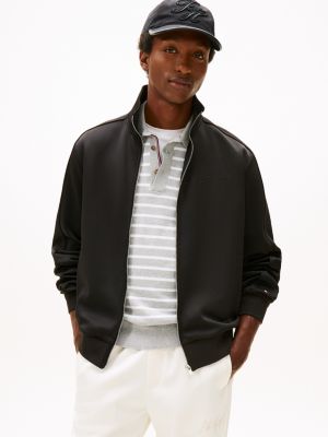 Signature Zip Track Jacket, Black