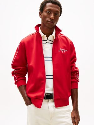 Signature Zip Track Jacket, Medium Red