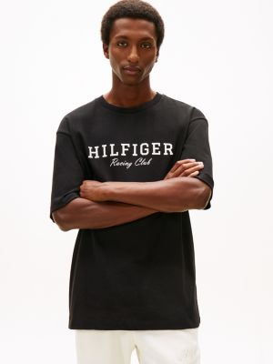 Hilfiger Racing Logo Athleisure T-Shirt, Black