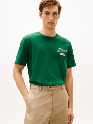 Hilfiger Script Logo T-Shirt, Darkened Emerald