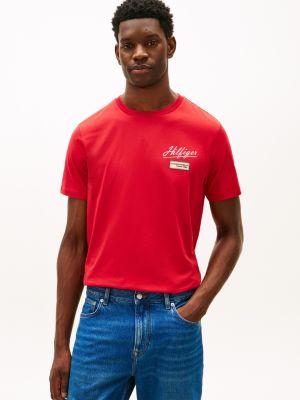 Hilfiger Script Logo T-Shirt, Medium Red