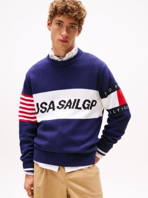 Tommy x US SailGP Team Cotton Sweater, Navy