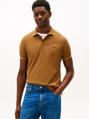Regular Fit Script Logo Twill Polo, Highland Khaki