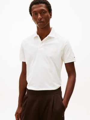 Regular Fit Script Logo Twill Polo, Ivory Petal