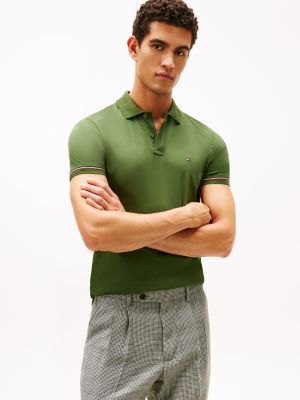 Slim Fit Smooth Cotton Interlock Polo, Mountain Pine