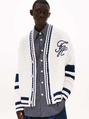 Nautical Logo Cardigan, Ecru