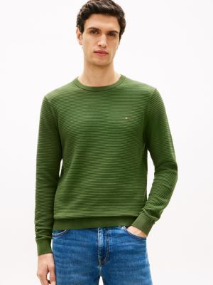 Textured Crewneck Sweater, Mountain Pine