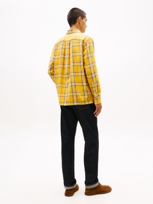 Relaxed Fit Plaid Slub Cotton Shirt | Tommy Hilfiger