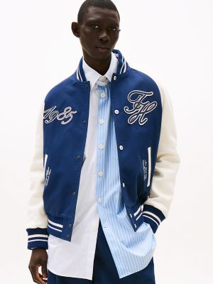 Colorblock Logo Varsity Jacket