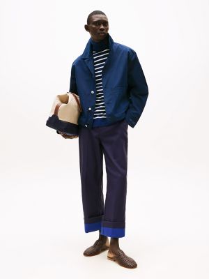 Navy and Light Blue Tonal Chino, Carbon Navy/Blue Tonal