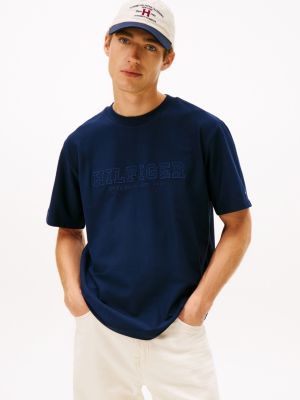 Embroidered Logo Heavyweight T-Shirt, Dark Navy