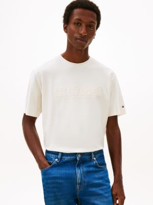 Embroidered Logo Heavyweight T-Shirt, Ivory Petal