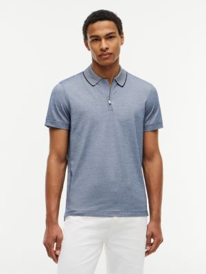 Regular Fit TH Performance Zip Polo, Light Navy