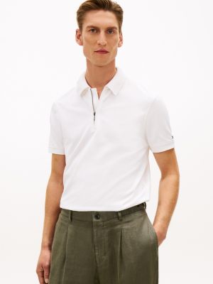 TH Performance Quarter-Zip Polo, White