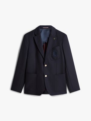 Мужские пиджаки Tommy Hilfiger Crest Logo Wool Club Blazer — фото 7