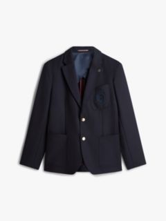 Crest Logo Wool Club Blazer — Navy 7