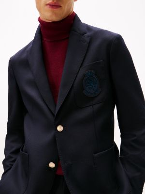 Мужские пиджаки Tommy Hilfiger Crest Logo Wool Club Blazer — фото 5