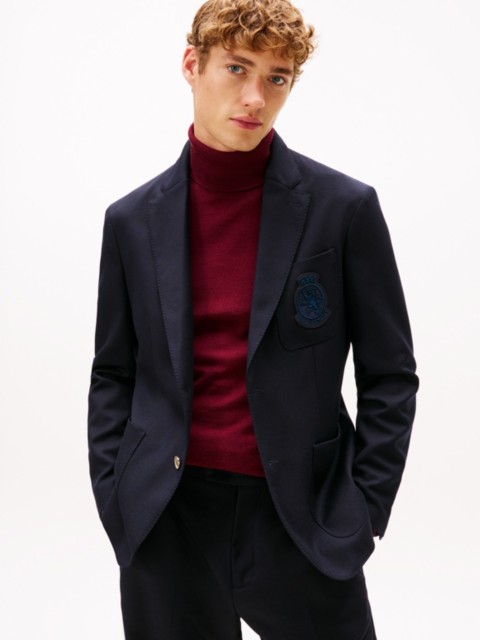 Мужские пиджаки Tommy Hilfiger Crest Logo Wool Club Blazer