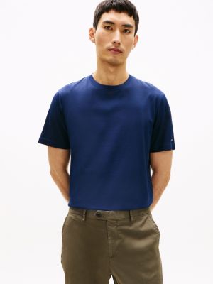 New York Label Mercerized T-Shirt, Navy