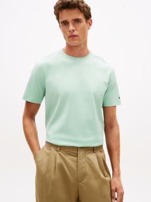 New York Label Mercerized T-Shirt, Crushed Mint