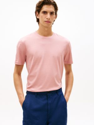 New York Label Mercerized T-Shirt, Dusky Pink
