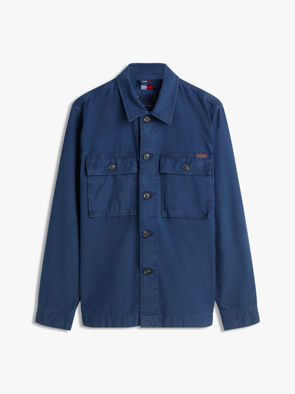Garment-Dyed Utility Shirt Jacket — Navy