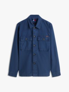 Garment-Dyed Utility Shirt Jacket — Navy 5