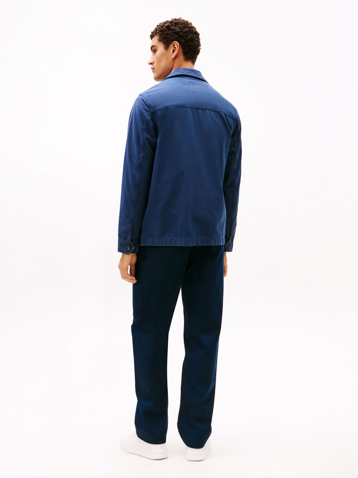 Garment-Dyed Utility Shirt Jacket — Navy