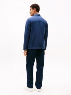 Garment-Dyed Utility Shirt Jacket — Navy 4