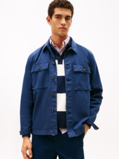 Garment-Dyed Utility Shirt Jacket — Navy 1