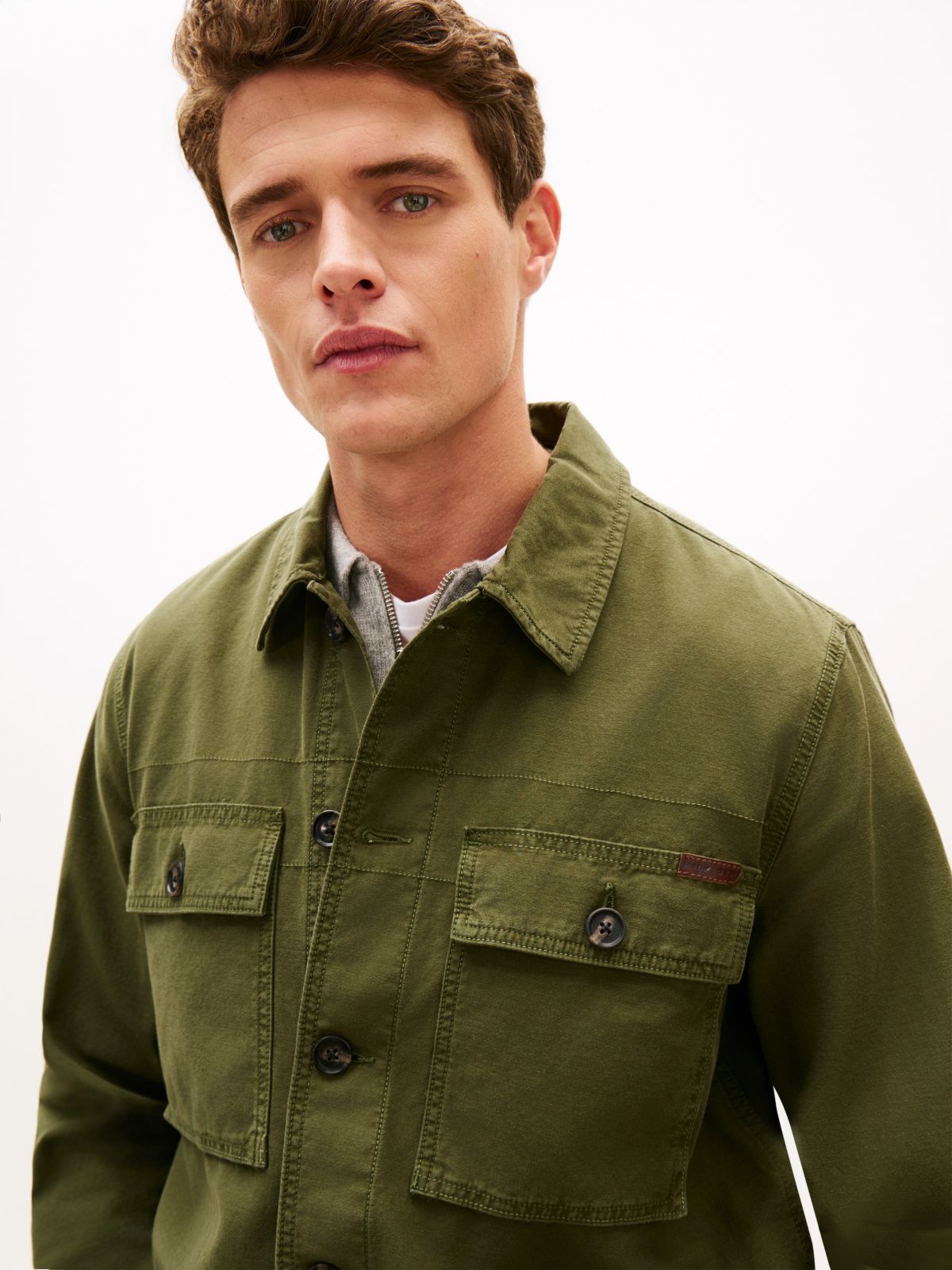 Garment-Dyed Utility Shirt Jacket — Arctic Spruce